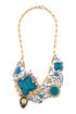 Gold Geo Crystal Bib Necklace by Erickson Beamon