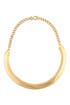 Gold Textured Bib Necklace by Kenneth Jay Lane