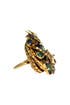 Gilded Emerald Collage Ring by Erickson Beamon