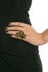Gilded Emerald Collage Ring by Erickson Beamon