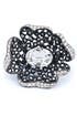 Gunmetal Flower Ring by Kenneth Jay Lane
