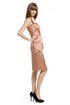Peach Satin Draped Dress by Alberta Ferretti