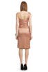 Peach Satin Draped Dress by Alberta Ferretti