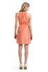 Coral Geometric Neck Dress by alldressedup