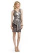 Gold Linen Draped Dress by alldressedup