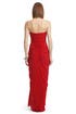 Ruffles in Red Gown by Badgley Mischka