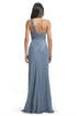 Avio Blue Chiffon Gown by Blugirl