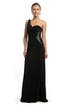 Black Beaded One Shoulder Gown by Blugirl