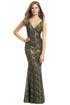 Golden Leaf Gown by Carmen Marc Valvo