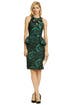 Pom Pom Peplum Sheath by Carmen Marc Valvo