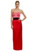 Red Qui Contrast Gown by Chris Benz