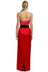 Red Qui Contrast Gown by Chris Benz