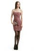 Mauve Spiral Strapless Dress by Christian Siriano