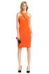 Tangerine Cross Halter Dress by Cushnie Et Ochs