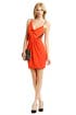 Orange Mesh Insert Dress by Cut 25