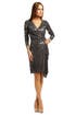 Charcoal Cocktail Sequin Dress by David Meister