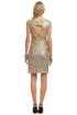 Gold Lela Lace Dress by David Meister