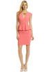 Coral Beach Peplum Dress by ERIN by erin fetherston