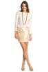 Glam Nude Sequin Skirt by Haute Hippie