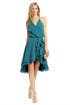 Teal Time Ruffle Dress by Haute Hippie