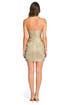 Gold Glimmer Strapless Dress by Hervé Léger