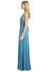 Plunging Blue Wrap Gown by Issa