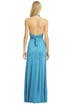 Plunging Blue Wrap Gown by Issa
