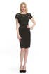Beaded Swirl Sheath by Lela Rose