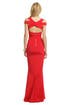 Crimson Cutout Gown by Narciso Rodriguez