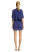 Blue Silk Wave Dress by Nicole Miller