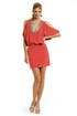 Coral Silk Wave Dress by Nicole Miller