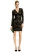 Kate Lace V Dress by Nicole Miller