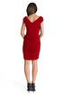 Red Butterfly Ruched Dress by Nicole Miller