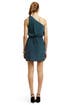 Teal Rosette Tie Dress by Rebecca Taylor