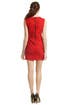 Crimson Scalloped Dress by Robert Rodriguez Collection