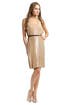 Caramel V Neck Sequin Dress by Sachin + Babi