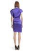 Violet Silk Draped Dress 