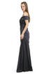 Navy Taffeta Ruched Gown by Theia