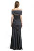 Navy Taffeta Ruched Gown by Theia