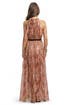 Lurex Drip Halter Bow Gown by Thread Social
