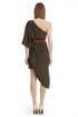 Olive One shoulder Color block Dress by Thread Social