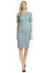 Blue Ripple Marks Sheath by Vera Wang