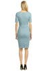 Blue Ripple Marks Sheath by Vera Wang