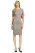 Gray Ripple Marks Sheath by Vera Wang