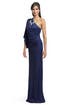 Navy Batwing Draped Gown by Yigal Azrouël