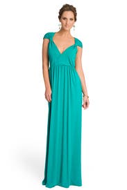 Enchanting Emerald Gathered Gown 