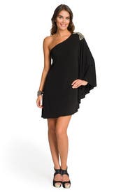Winged Embellished Shoulder  Dress 
