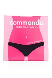 Seamless Black Low-Rise Thong