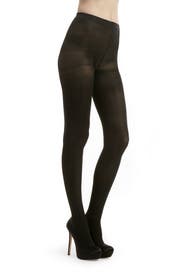 Black Opaque Tights with Control Top