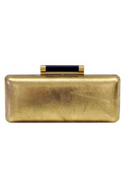 Gold Tonda Metallic Clutch